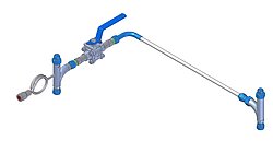Manuell einstellbarer Bypass M16x1 mit Manometer-Anschluss