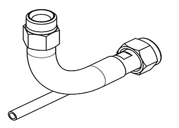 Calibration bend M16x1 with sensor pocket Calibration bend M16x1 with sensor pocket