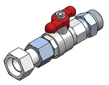 Ball valve, M30x1,5 Ball valve, M30x1,5