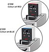 Produktbild zu Farbset BLAU für KISS-Thermostate - 61999