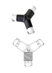 2-way splitter CPC 8 mm