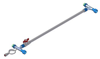 Manuell einstellbarer Bypass M24x1,5 mit Manometer-Anschluss Manuell einstellbarer Bypass M24x1,5 mit Manometer-Anschluss