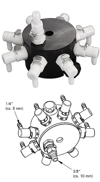8-fach Verteiler, CPC-Kupplung 8-fach Verteiler, CPC-Kupplung