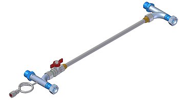 Manually adjustable bypass G3/4 with connection for manometer Manually adjustable bypass G3/4 with connection for manometer