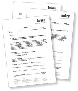 Factory calibration certificate – temperature stability to DIN 12876 Factory calibration certificate – temperature stability to DIN 12876